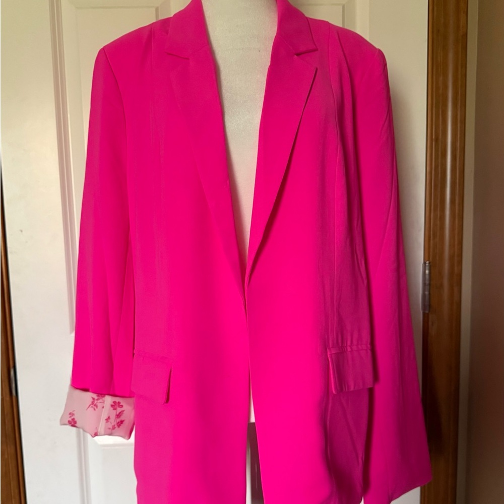 Skies Are Blue Hot Pink Blazer Jacket